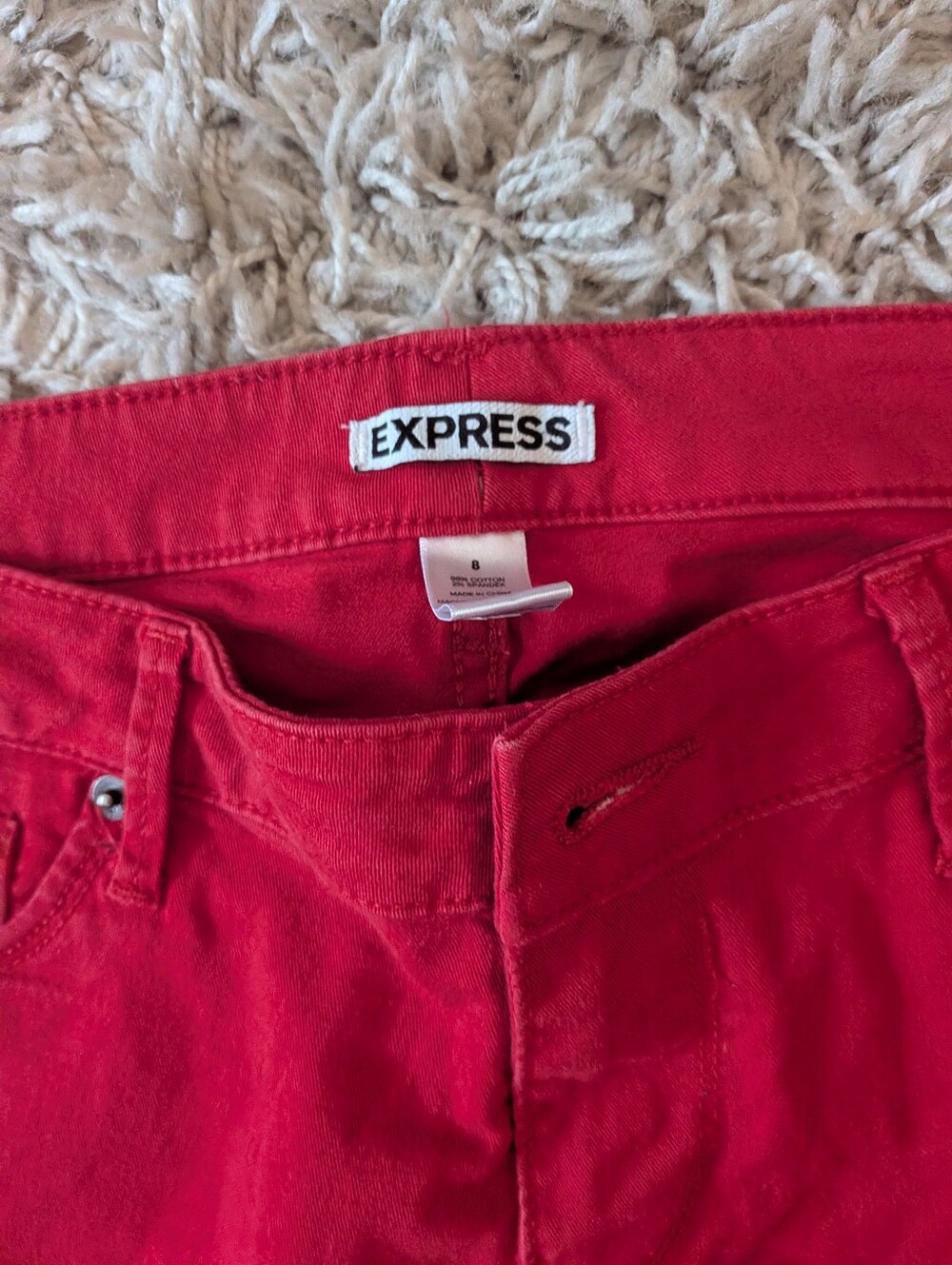 Express Women’s Red High-Rise Jeans